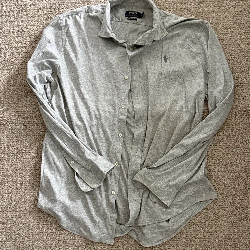 Polo by Ralph Lauren Light Gray Casual Shirt